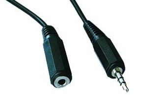 Obrázek Kabel prodloužovací jack 3,5mm M/F, 1,5-2 m audio