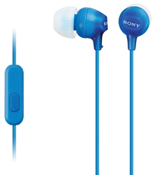 Obrázek SONY sluchátka MDR-EX15AP, handsfree, modré