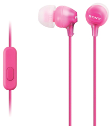 Obrázek SONY sluchátka MDR-EX15AP, handsfree, růžové