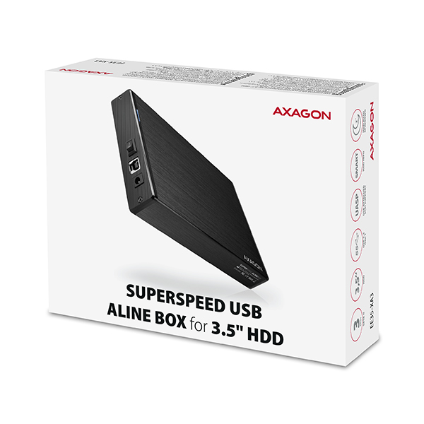 Obrázek AXAGON EE35-XA3, USB 3.2 Gen 1 - SATA, 3.5" externí ALINE box