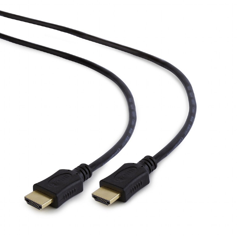 Obrázek GEMBIRD kabel HDMI-HDMI 1,8m, 1.4, M/M stíněný, zlacené kontakty, CCS, ethernet, černý