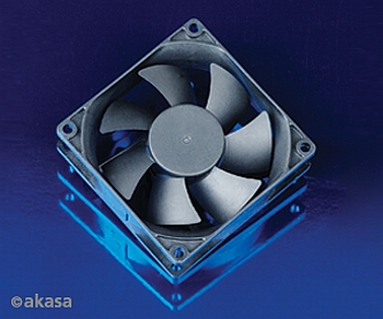 Obrázek přídavný ventilátor Akasa 80x80x25 black OEM M