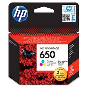 Obrázek HP 650 tříbarevná inkoustová kazeta, CZ102AE