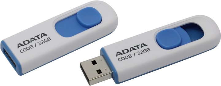 Obrázek ADATA C008/32GB/USB 2.0/USB-A/Modrá