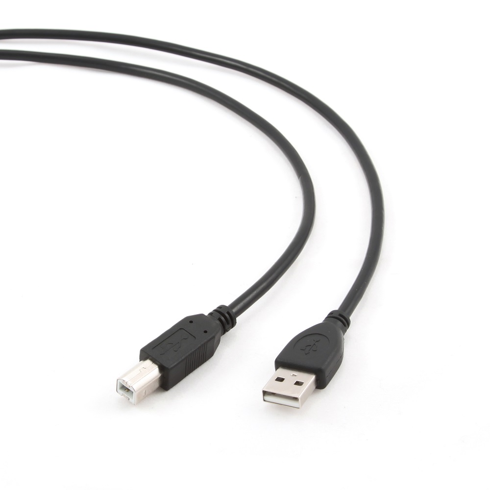 Obrázek USB kabel typu AB, délka 1,8m HQ černý