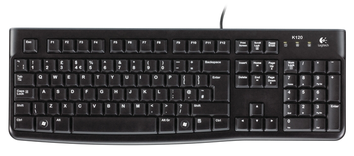 Obrázek Logitech K120/Drátová USB/CZ-SK layout/Černá