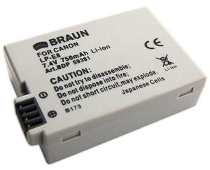 Obrázek Braun akumulátor CANON LP-E8, 950mAh