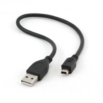 Obrázek Kabel USB A-MINI 5PM 2.0 30cm HQ, zlac kontakty
