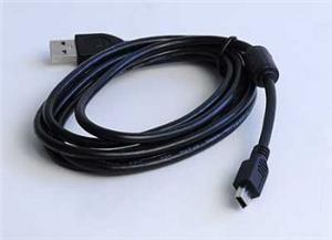 Obrázek Kabel USB A-MINI 5PM 2.0 1,8m HQ s ferrit. jádrem