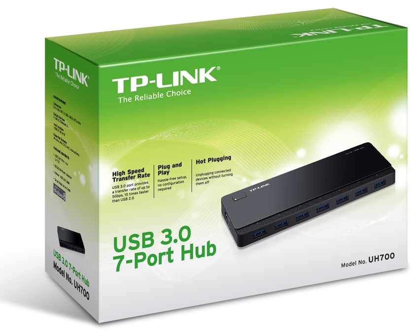Obrázek TP-Link 7 ports USB 3.0 Hub,Desktop, 12V/2.5A