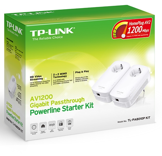 Obrázek TP-Link TL-PA8010P 1200Mbps Powerline Starter Kit (2ks)