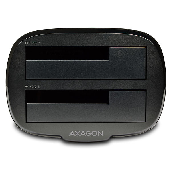Obrázek AXAGON ADSA-ST, USB 3.2 Gen 1 - 2x SATA 6G 2.5"/3.5" SSD/HDD CLONE DUAL dokovací stanice