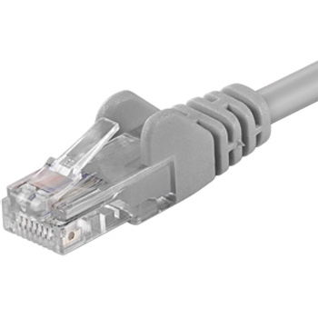 Obrázek PremiumCord Patch kabel UTP RJ45-RJ45 level 5e 0.5m šedá