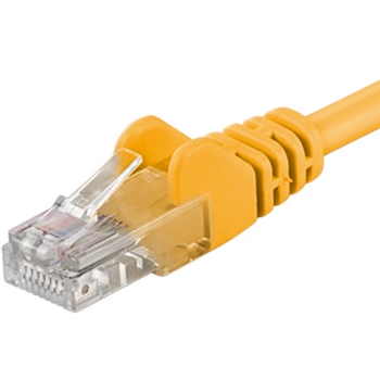 Obrázek PremiumCord Patch kabel UTP RJ45-RJ45 level 5e 0.5m žlutá