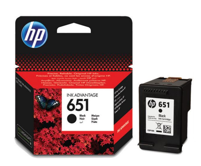 Obrázek HP 651 černá ink kazeta, C2P10AE