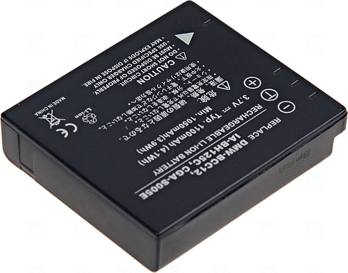 Obrázek Baterie T6 power Samsung IA-BH125C, CGA-S005, D-Li106, DB-60, DB-65, DMW-BCC12, NP-70, 1100mAh
