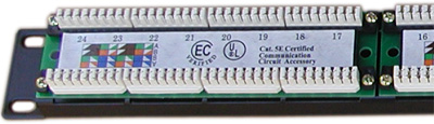 Obrázek DATACOM Patch panel 24x RJ-45,Cat5e UTP,1U,19" LSA
