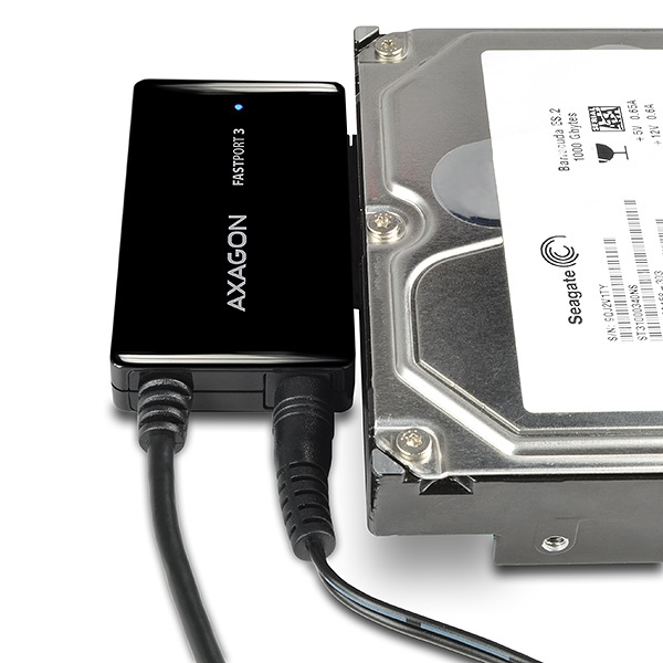 Obrázek AXAGON ADSA-FP3, USB3.0 - SATA 6G HDD FASTport3 adaptér, vč. napáječe
