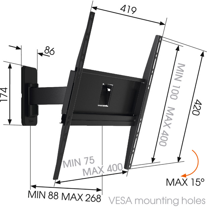 Obrázek MA3030 univerzální rameno Vogel's pro TV 32-65"