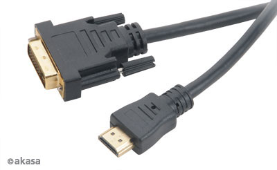 Obrázek AKASA - DVI-D na HDMI kabel - 2 m