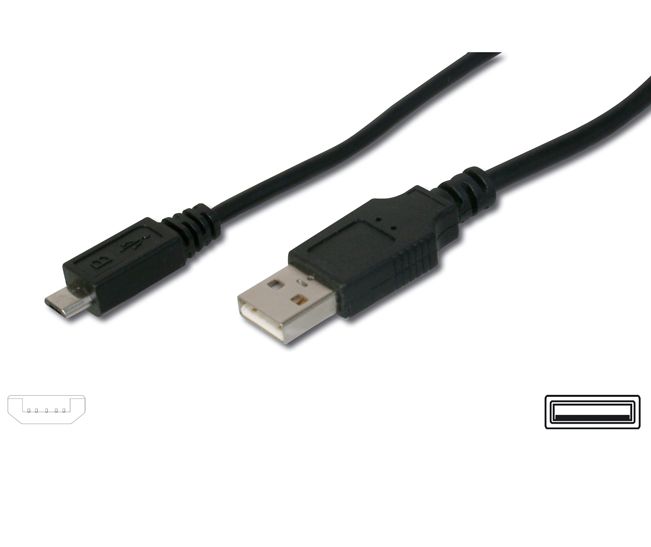 Obrázek Kabel micro USB 2.0, A-B 1,5m, pro rychlé nabíjení