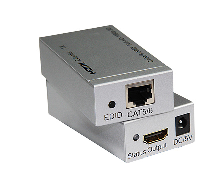 Obrázek HDMI extender na 60m přes jeden kabel Cat5e/Cat6