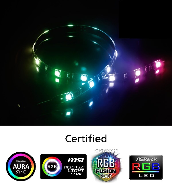 Obrázek AKASA - LED páska-magnetická - multicolor Vegas MB