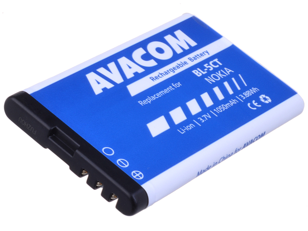 Obrázek Baterie AVACOM GSNO-BL5CT-S1050A do mobilu Nokia 6303, 6730, C5, Li-Ion 3,7V 1050mAh