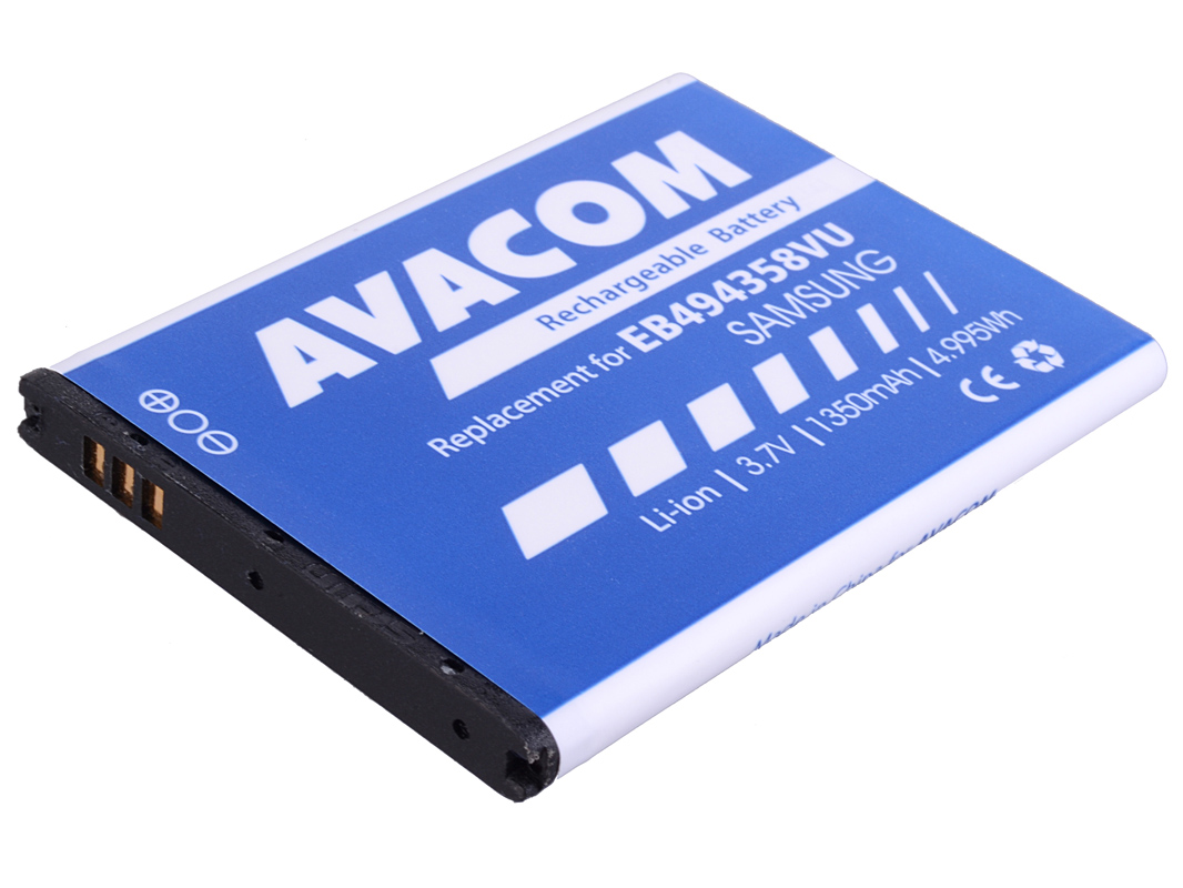 Obrázek Baterie AVACOM GSSA-5830-S1350A do mobilu Samsung S5830 Galaxy Ace Li-Ion 3,7V 1350mAh