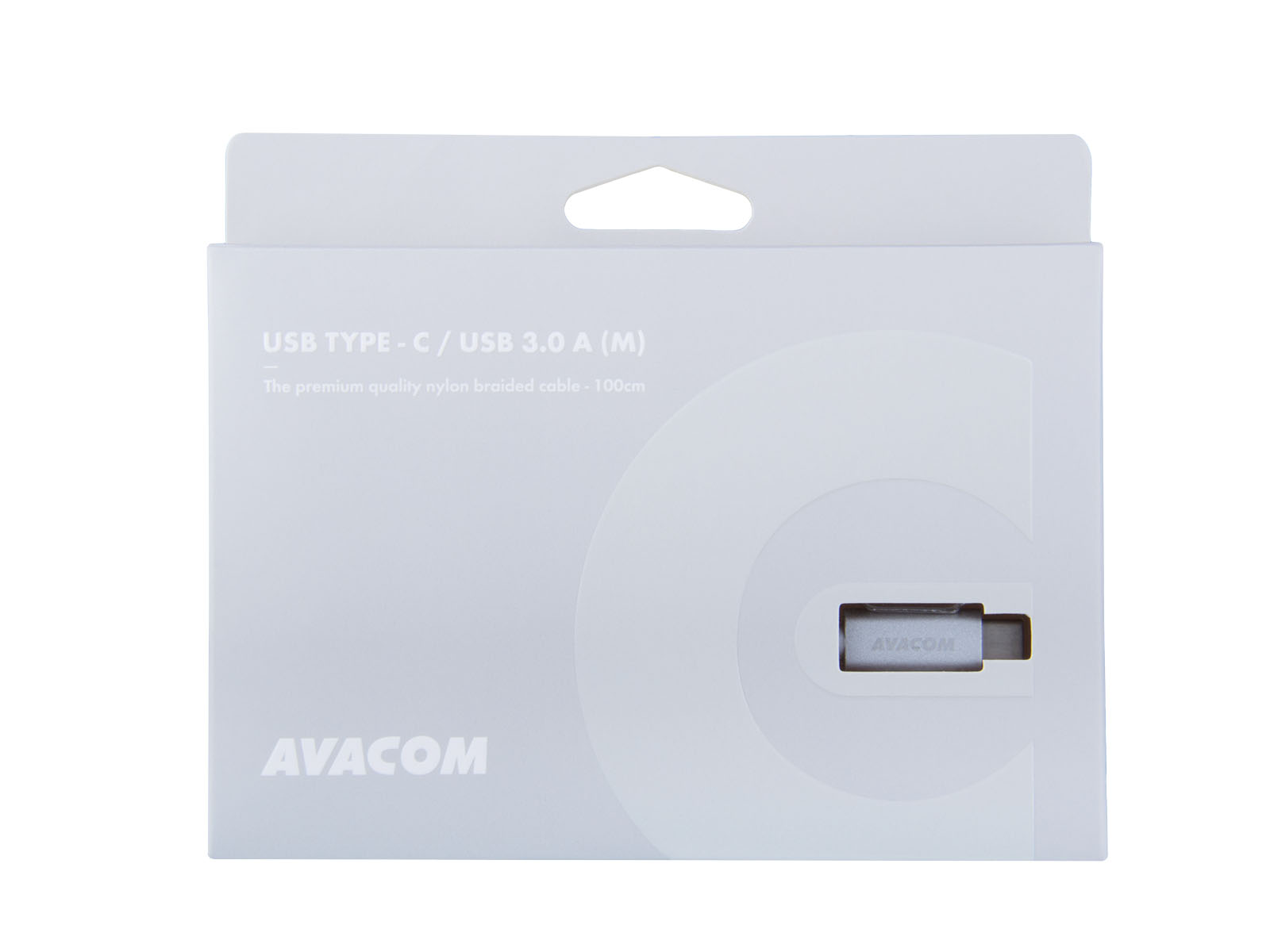 Obrázek Kabel AVACOM TPC-100S USB - USB Type-C, 100cm, stříbrná