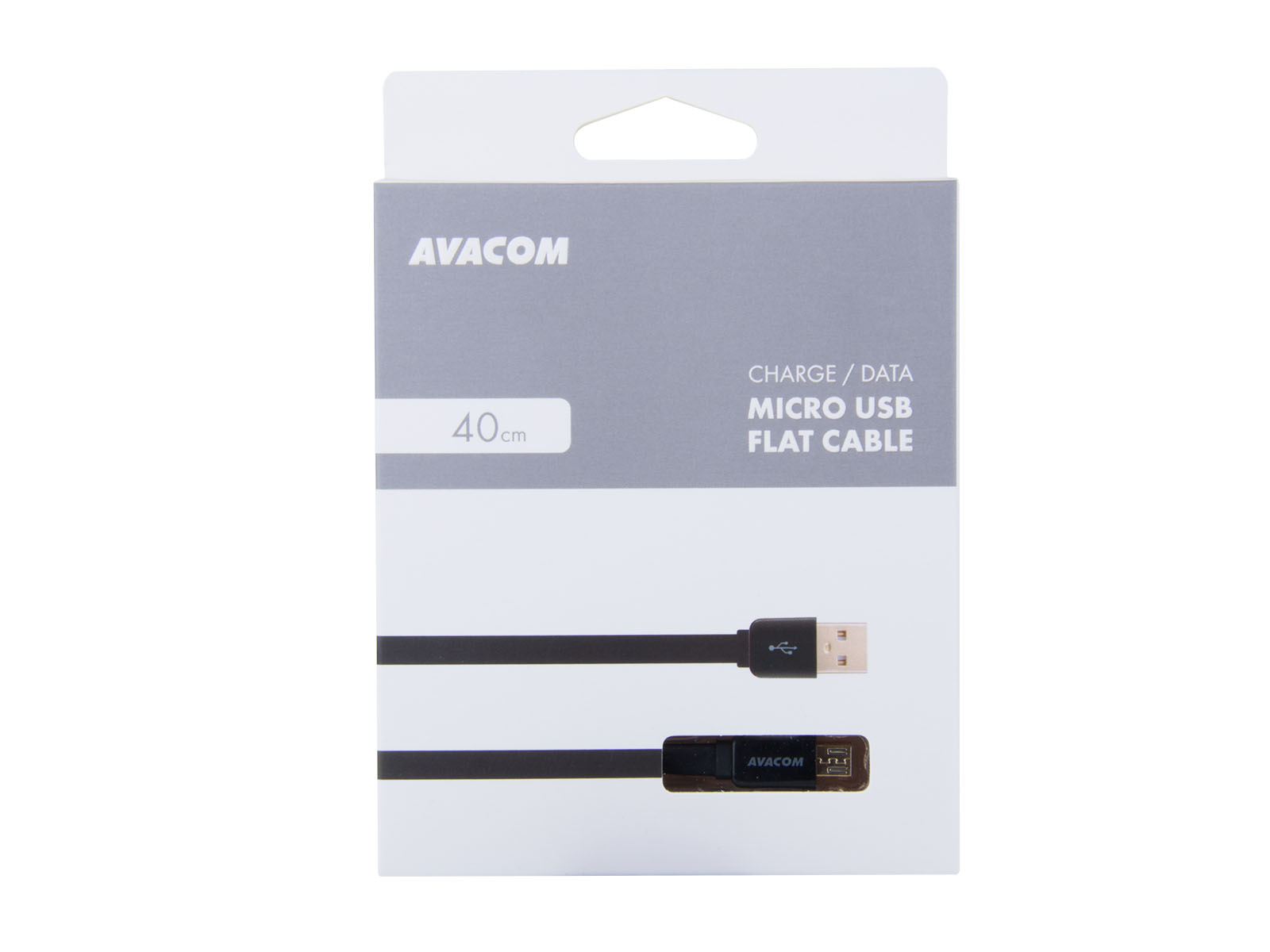 Obrázek Kabel AVACOM MIC-40K USB - Micro USB, 40cm, černá