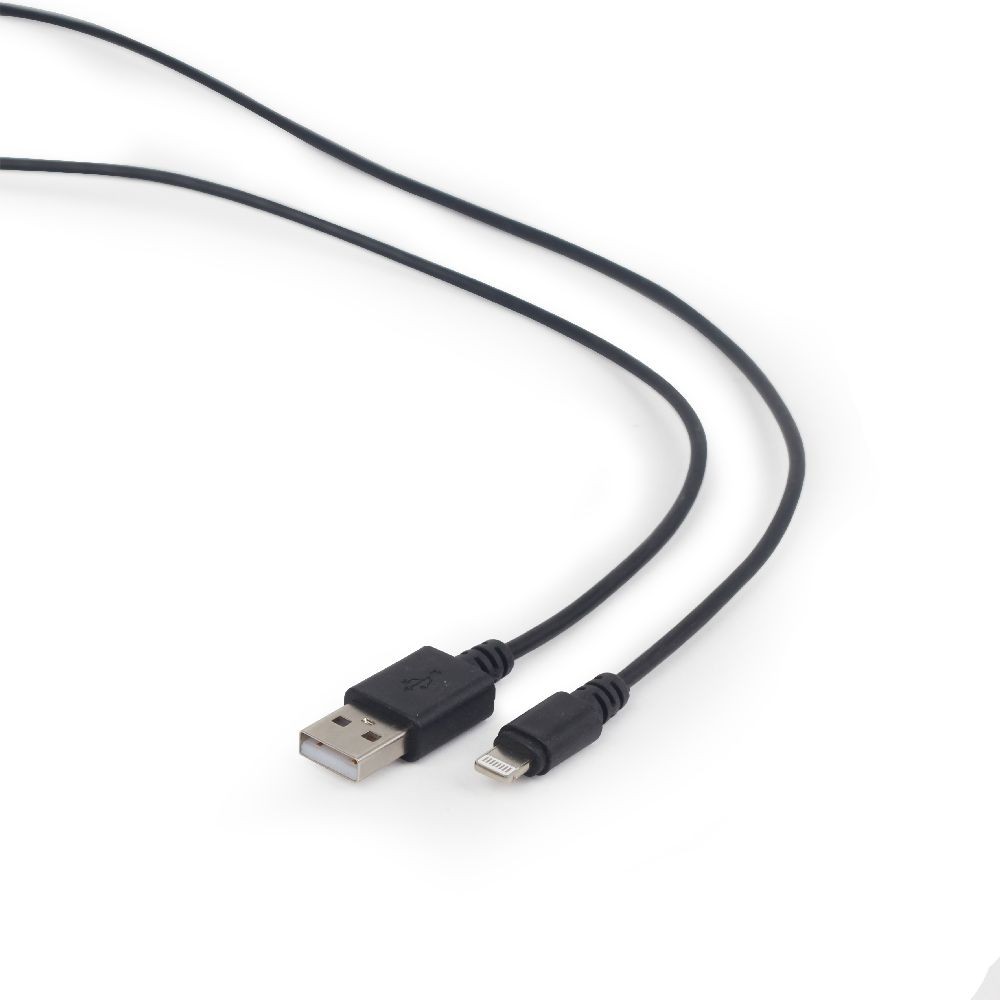 Obrázek Kabel CABLEXPERT USB 2.0 Lightning (IP5 a vyšší) nabíjecí a synchronizační kabel, 1m, černý