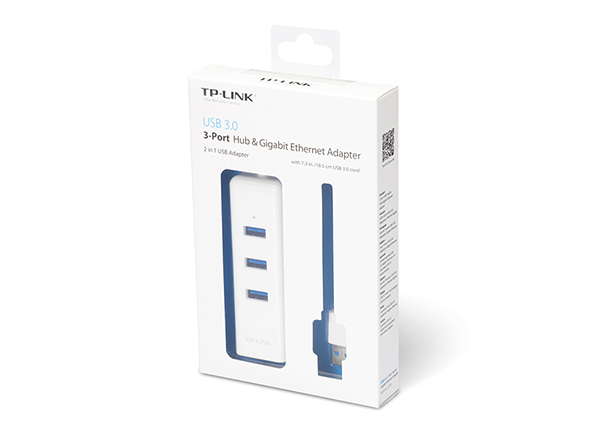 Obrázek TP-Link UE330 USB 3.0 3-portový USB hub & gigabitový ethernet adaptér