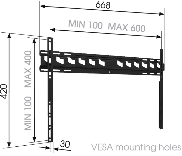 Obrázek MA4000 Fixní držák Vogel's pro TV 40-80"