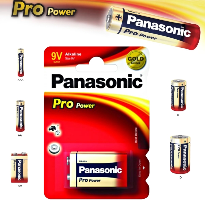 Obrázek Alkalická baterie 9V Panasonic Pro Power 6LR61