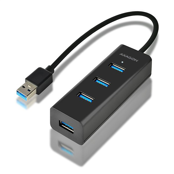 Obrázek AXAGON HUE-S2B, 4x USB 3.0 CHARGING hub, micro USB nap. konektor, kabel USB-A 30cm