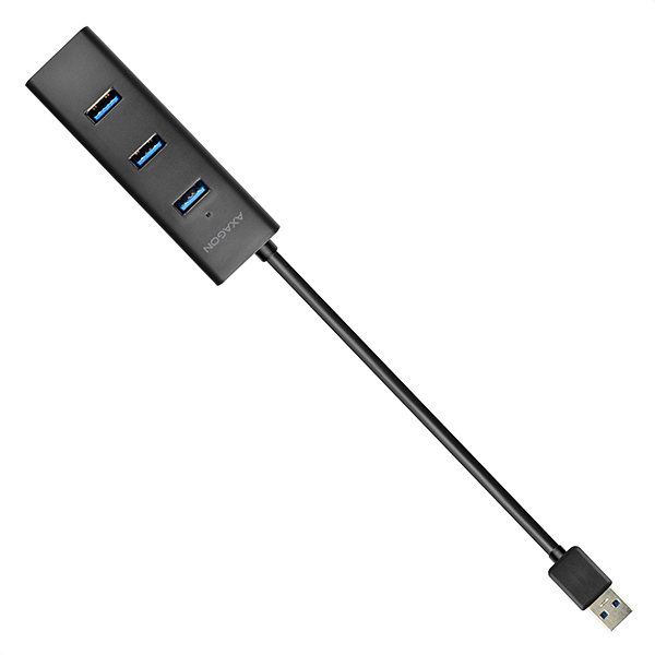 Obrázek AXAGON HUE-S2B, 4x USB 3.0 CHARGING hub, micro USB nap. konektor, kabel USB-A 30cm