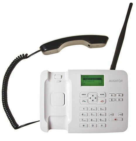Obrázek ALIGATOR T100 Stolní telefon na simkartu White