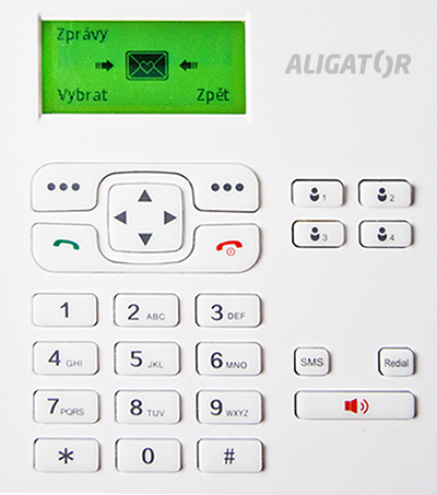 Obrázek ALIGATOR T100 Stolní telefon na simkartu White