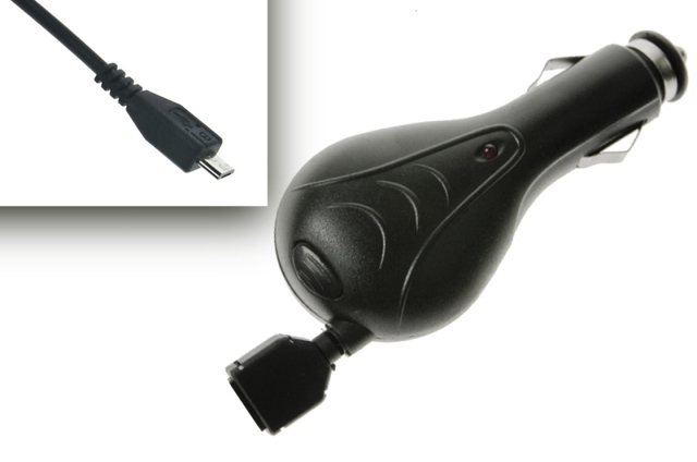 Obrázek Samonavíjecí nabíječka do auta ALIGATOR micro USB 1A, originální