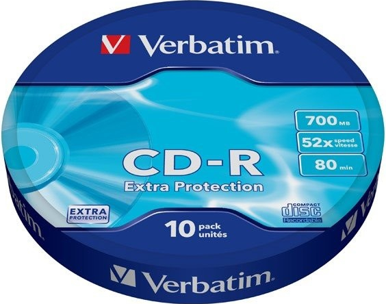 Obrázek VERBATIM CD-R Verbatim DL 700MB 52x Extra protection 10-spindl RETAIL
