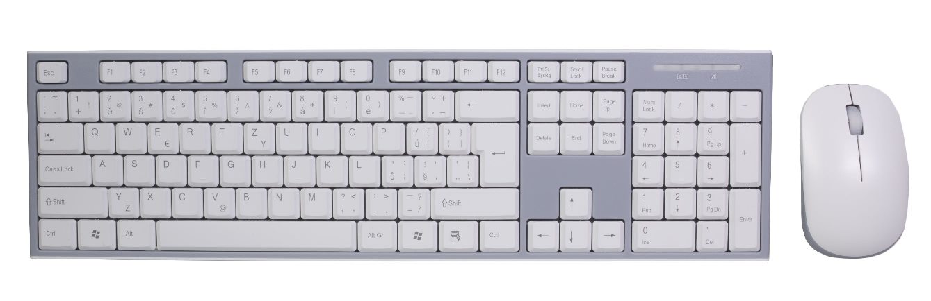 Obrázek EVOLVEO WK-180, set bezdr. klávesnice a myši, bílá