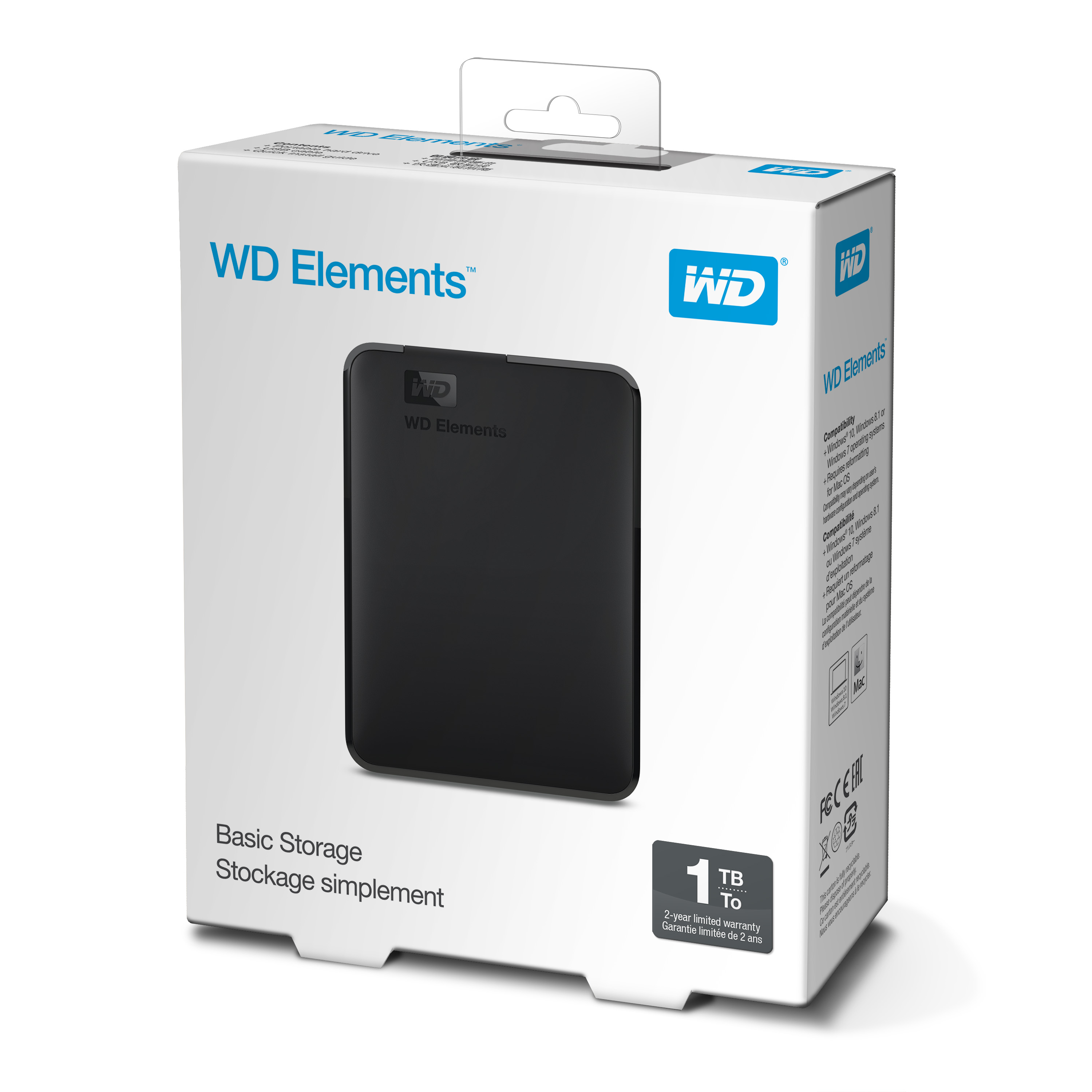 Obrázek WD Elements Portable/1TB/HDD/Externí/2.5"/Černá/2R