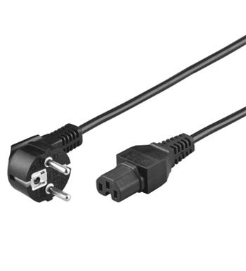 Obrázek PremiumCord Kabel síťový 230V k počítači 2m IEC 320 C15 konektor s drážkou