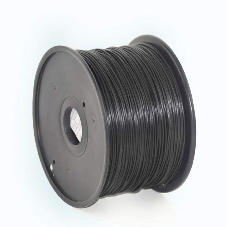 Obrázek GEMBIRD Struna pro 3D tisk, PLA, 1,75mm, 1kg, 330m, černá