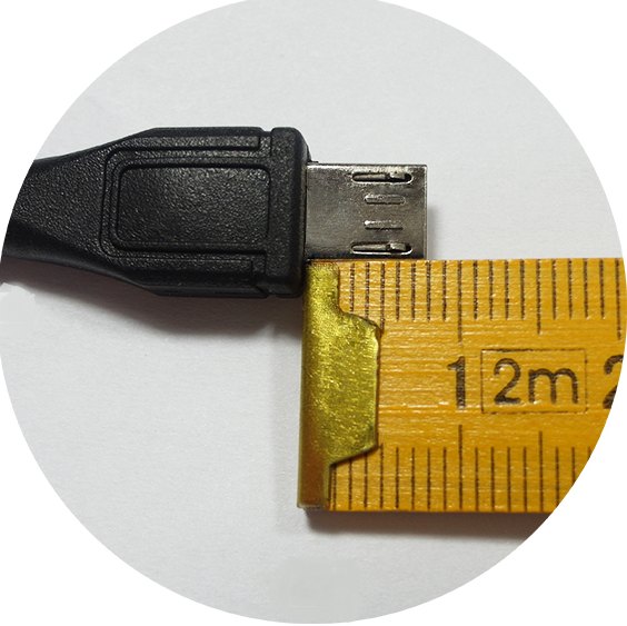 Obrázek Kabel micro USB 2.0, A-B 1,8m s delším  konektorem