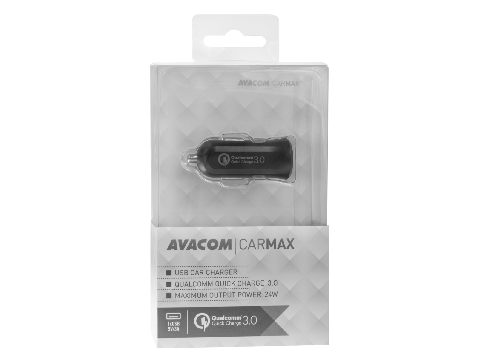 Obrázek AVACOM CarMAX nabíječka do auta s Qualcomm Quick Charge 3.0, černá