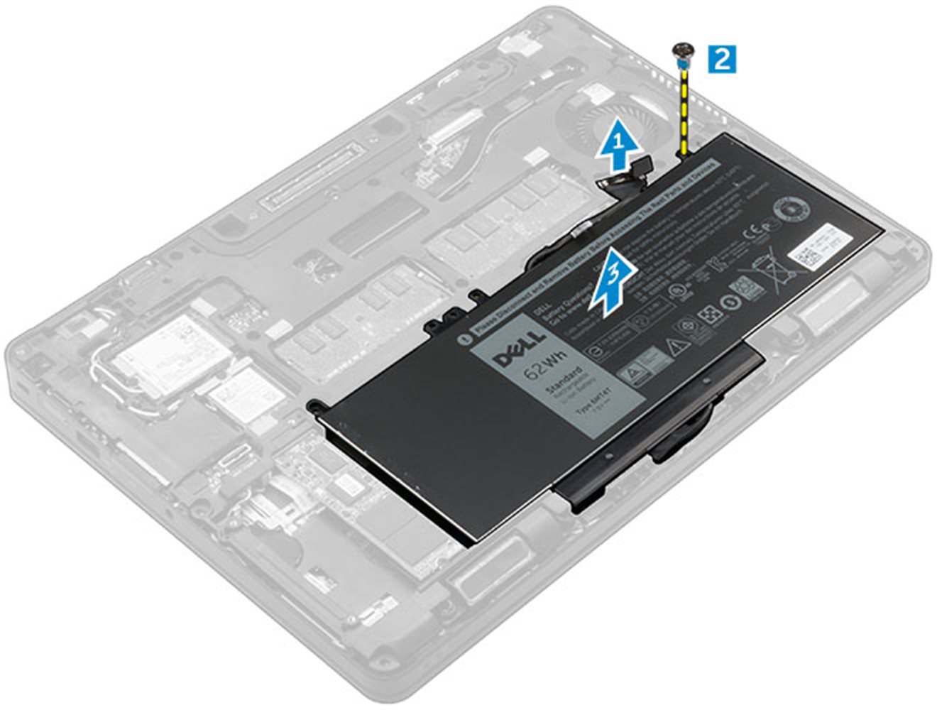 Obrázek Dell Baterie 4-cell 62W/HR LI-ON pro Latitude E5270, E5470, E5570