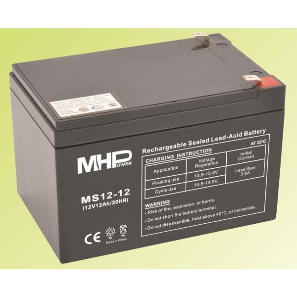 Obrázek Pb akumulátor MHPower VRLA AGM 12V/12Ah (MS12-12)