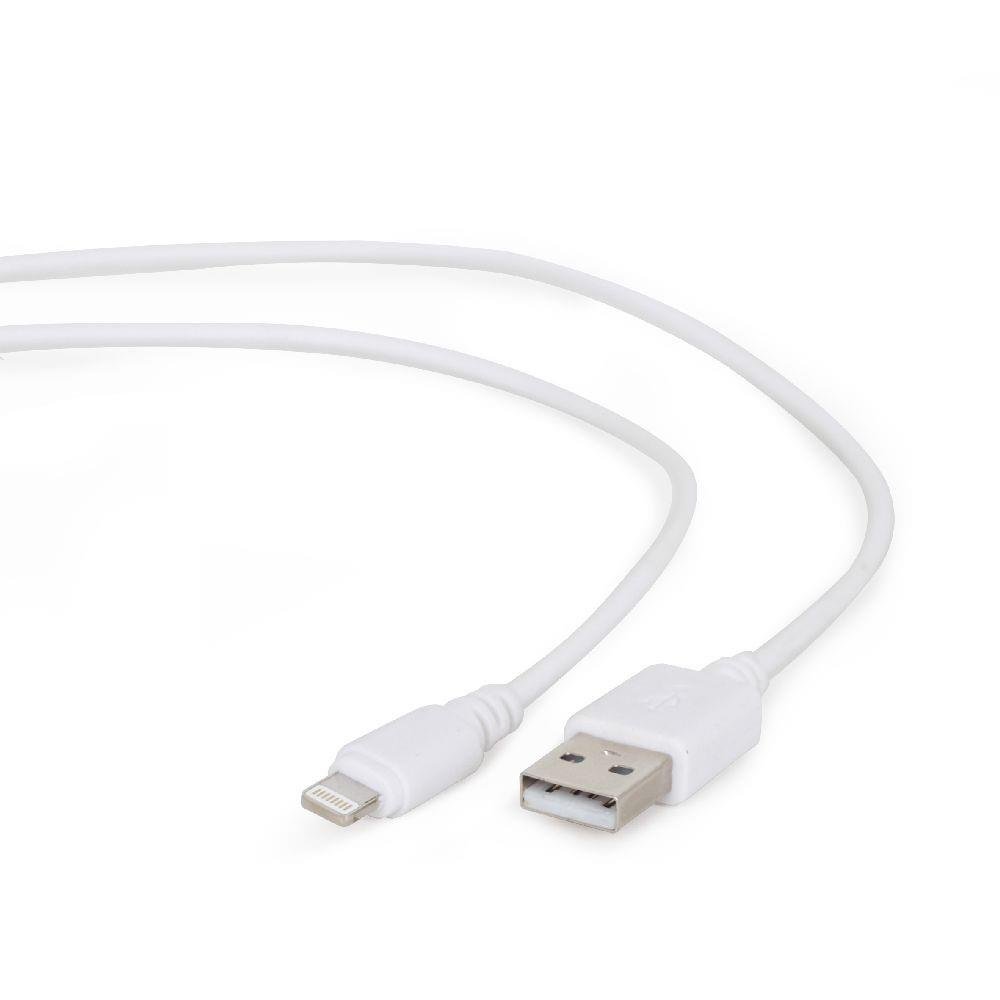 Obrázek Kabel CABLEXPERT USB 2.0 Lightning (IP5 a vyšší) nabíjecí a synchronizační kabel, 2m, bílý